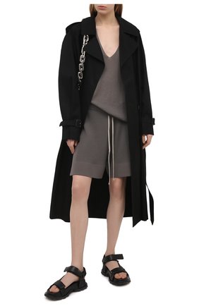Женский кашемировый пуловер RICK OWENS серого цвета по цене 54700 руб., арт. RP21S3623/WS | Фото 2 Женский кашемировый пуловер RICK OWENS серого цвета, арт. RP21S3623/WS | Фото 2