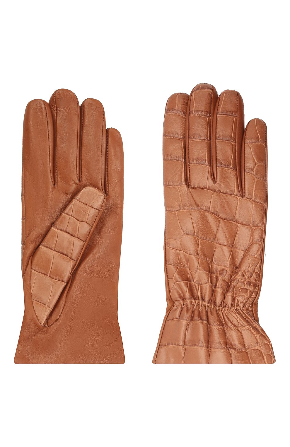 Женские кожаные перчатки BOTTEGA VENETA бежевого цвета, арт. 652192/3V00G | Фото 2 (Материал: Натуральная кожа; Региональные ограничения белый список (Axapta Mercury): RU)