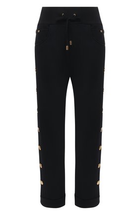 Женские хлопковые брюки BALMAIN черного цвета по цене 95050 руб., арт. VF15364/J094 | Фото 1 Женские хлопковые брюки BALMAIN черного цвета, арт. VF15364/J094 | Фото 1