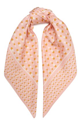 Женский шелковый платок LORO PIANA розового цвета, арт. FAL5128 | Фото 1 (Материал: Текстиль, Шелк; Региональные ограничения белый список (Axapta Mercury): RU)