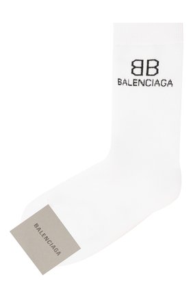 Женские носки BALENCIAGA белого цвета по цене 9925 руб., арт. 640610/3A4B5 | Фото 1 Женские носки BALENCIAGA белого цвета, арт. 640610/3A4B5 | Фото 1