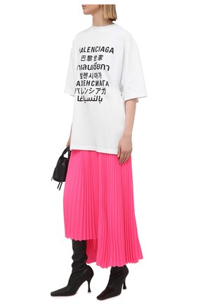Женская плиссированная юбка BALENCIAGA розового цвета по цене 135500 руб., арт. 625492/TG008 | Фото 2 Женская плиссированная юбка BALENCIAGA розового цвета, арт. 625492/TG008 | Фото 2