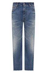 Женские джинсы MM6 синего цвета, арт. S52LA0137/S30589 | Фото 1 (Кросс-КТ: Деним; Длина (брюки, джинсы): Стандартные; Силуэт Ж (брюки и джинсы): Прямые; Материал внешний: Хлопок; Стили: Спорт-шик; Детали: Потертости)