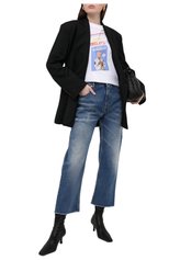 Женские джинсы MM6 с�инего цвета, арт. S52LA0137/S30589 | Фото 2 (Кросс-КТ: Деним; Длина (брюки, джинсы): Стандартные; Силуэт Ж (брюки и джинсы): Прямые; Материал внешний: Хлопок; Стили: Спорт-шик; Детали: Потертости)