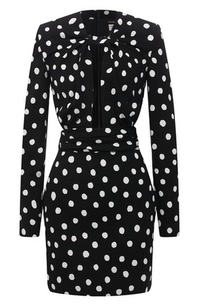 Женское платье из вискозы SAINT LAURENT черно-белого цвета по цене 231500 руб., арт. 648010/Y355V | Фото 1 Женское платье из вискозы SAINT LAURENT черно-белого цвета, арт. 648010/Y355V | Фото 1