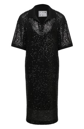 Женское платье с пайетками IN THE MOOD FOR LOVE черного цвета по цене 58800 руб., арт. TENNIS DRESS | Фото 1 Женское платье с пайетками IN THE MOOD FOR LOVE черного цвета, арт. TENNIS DRESS | Фото 1