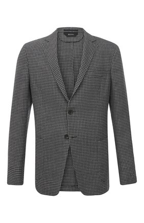 Мужской пиджак из шерсти и льна Z ZEGNA серого цвета по цене 69950 руб., арт. 950712/1D7SG0 | Фото 1 Мужской пиджак из шерсти и льна Z ZEGNA серого цвета, арт. 950712/1D7SG0 | Фото 1 (Материал внешний: Шерсть; Рукава: Длинные; Материал подклада: Вискоза; Длина (для топов): Стандартные; Случай: Повседневный; Пиджаки М: Прямой; 1-2-бортные: Однобортные; Стили: Кэжуэл)