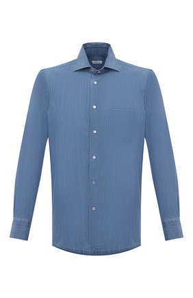 Мужская рубашка KITON синего цвета по цене 83800 руб., арт. UMCNERCH076300 | Фото 1 Мужская рубашка KITON синего цвета, арт. UMCNERCH076300 | Фото 1 (Материал внешний: Лиоцелл, Хлопок, Растительное волокно; Длина (для топов): Стандартные; Рукава: Длинные; Случай: Повседневный; Манжеты: На кнопках; Принт: Однотонные; Воротник: Акула; Стили: Кэжуэл; Региональные ограничения белый список (Axapta Mercury): RU)