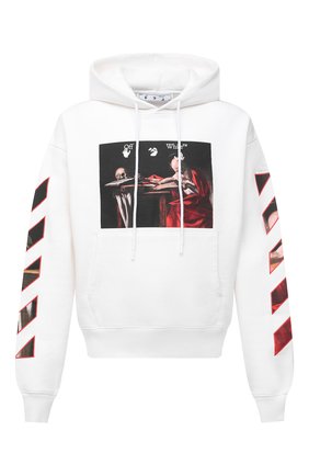 Мужской хлопковое худи OFF-WHITE белого цвета по цене 42600 руб., арт. 0MBB037R21FLE002 | Фото 1 Мужской хлопковое худи OFF-WHITE белого цвета, арт. 0MBB037R21FLE002 | Фото 1