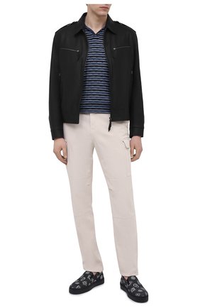 Мужские текстильные слипоны GIORGIO ARMANI синего цвета по цене 66750 руб., арт. X2X138/XD226 | Фото 2 Мужские текстильные слипоны GIORGIO ARMANI синего цвета, арт. X2X138/XD226 | Фото 2 (Материал внутренний: Натуральная кожа; Материал внешний: Текстиль; Стили: Кэжуэл)