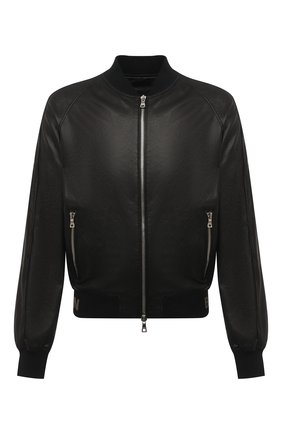Мужской кожаный бомбер BALMAIN черного цвета по цене 216500 руб., арт. VH1TF011/110L | Фото 1 Мужской кожаный бомбер BALMAIN черного цвета, арт. VH1TF011/110L | Фото 1 (Материал подклада: Синтетический материал; Рукава: Длинные; Длина (верхняя одежда): Короткие; Кросс-КТ: Куртка; Мужское Кросс-КТ: Кожа и замша; Принт: Без принта; Стили: Кэжуэл)