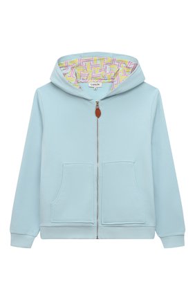 Детский хлопковая толстовка LANVIN голубого цвета по цене 23100 руб., арт. N15029 | Фото 1 Детский хлопковая толстовка LANVIN голубого цвета, арт. N15029 | Фото 1