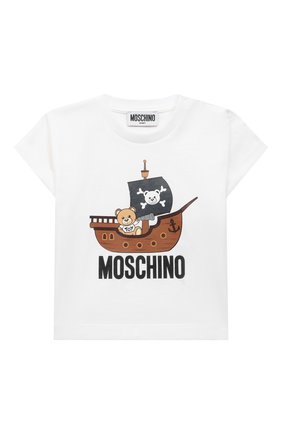 Детский комплект из футболки и шорт MOSCHINO белого цвета по цене 16150 руб., арт. MUG009/LBA08 | Фото 2 Детский комплект из футболки и шорт MOSCHINO белого цвета, арт. MUG009/LBA08 | Фото 2 (Рукава: Короткие; Ростовка одежда: 12 мес | 80 см, 18 мес | 86 см, 24 мес | 92 см, 36 мес | 98 см)