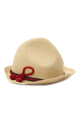 Детская шляпа GUCCI бежевого цвета, арт. 642867/4HADL | Фото 1 (Материал: Текстиль, Растительное волокно; Региональные ограничения белый список (Axapta Mercury): RU)