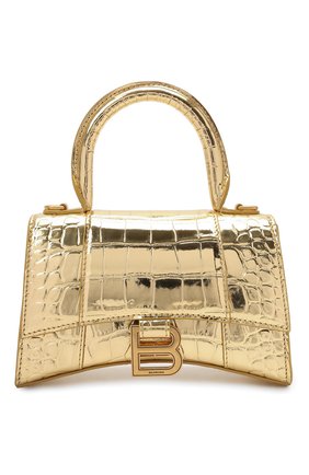 Женская сумка hourglass xs BALENCIAGA золотого цвета по цене 134500 руб., арт. 592833/1S49M | Фото 1 Женская сумка hourglass xs BALENCIAGA золотого цвета, арт. 592833/1S49M | Фото 1 (Сумки-технические: Сумки через плечо, Сумки top-handle; Ремень/цепочка: На ремешке; Материал: Натуральная кожа; Размер: mini)