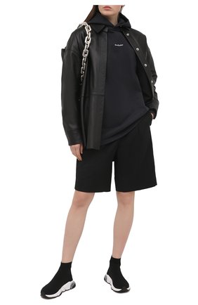 Женские текстильные кроссовки speed BALENCIAGA черного цвета по цене 77500 руб., арт. 607543/W2DB6 | Фото 2 Женские текстильные кроссовки speed BALENCIAGA черного цвета, арт. 607543/W2DB6 | Фото 2 (Кросс-КТ: хайтопы; Подошва: Платформа; Материал внутренний: Текстиль; Материал внешний: Текстиль)