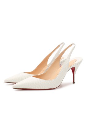 Женские кожаные туфли clare sling 80 CHRISTIAN LOUBOUTIN белого цвета по цене 57150 руб., арт. 3200041/CLARE SLING 80 | Фото 1 Женские кожаные туфли clare sling 80 CHRISTIAN LOUBOUTIN белого цвета, арт. 3200041/CLARE SLING 80 | Фото 1