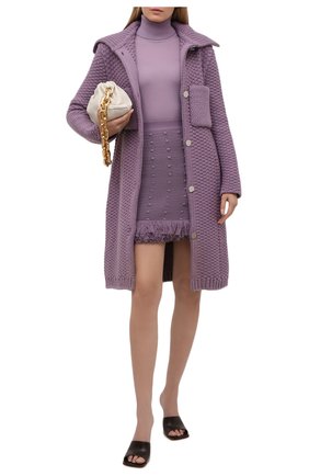 Женская хлопковая юбка BOTTEGA VENETA сиреневого цвета по цене 99500 руб., арт. 648956/V0DW0 | Фото 2 Женская хлопковая юбка BOTTEGA VENETA сиреневого цвета, арт. 648956/V0DW0 | Фото 2