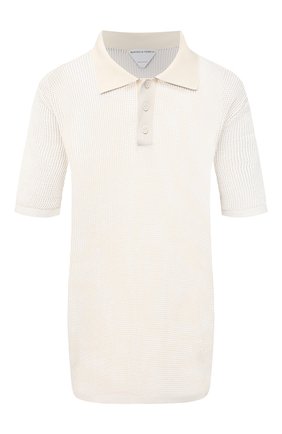 Женское поло BOTTEGA VENETA белого цвета по цене 72100 руб., арт. 647177/V0BN0 | Фото 1 Женское поло BOTTEGA VENETA белого цвета, арт. 647177/V0BN0 | Фото 1 (Материал внешний: Хлопок, Синтетический материал; Рукава: Короткие; Длина (для топов): Стандартные; Кросс-КТ: Трикотаж; Стили: Кэжуэл)