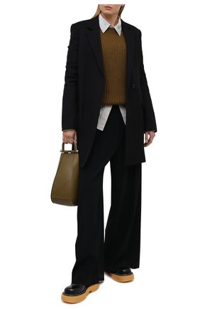 Женское пальто из шерсти и хлопка ACNE STUDIOS черного цвета по цене 75800 руб., арт. A90340 | Фото 2 Женское пальто из шерсти и хлопка ACNE STUDIOS черного цвета, арт. A90340 | Фото 2
