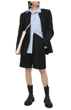 Женская хлопковая рубашка ACNE STUDIOS голубого цвета по цене 27350 руб., арт. AC0349 | Фото 2 Женская хлопковая рубашка ACNE STUDIOS голубого цвета, арт. AC0349 | Фото 2