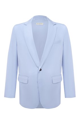 Мужской хлопковый пиджак DRIES VAN NOTEN голубого цвета по цене 89950 руб., арт. 211-20408-2228 | Фото 1 Мужской хлопковый пиджак DRIES VAN NOTEN голубого цвета, арт. 211-20408-2228 | Фото 1 (Материал внешний: Хлопок; Материал подклада: Хлопок; Рукава: Длинные; Длина (для топов): Стандартные; Случай: Повседневный; Стили: Кэжуэл; 1-2-бортные: Однобортные; Пиджаки М: Прямой)