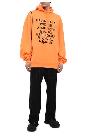 Мужской хлопковое худи BALENCIAGA оранжевого цвета по цене 77850 руб., арт. 641679/TJVI6 | Фото 2 Мужской хлопковое худи BALENCIAGA оранжевого цвета, арт. 641679/TJVI6 | Фото 2