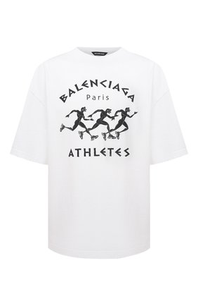 Мужская хлопковая футболка BALENCIAGA белого цвета по цене 51450 руб., арт. 641614/TJVK6 | Фото 1 Мужская хлопковая футболка BALENCIAGA белого цвета, арт. 641614/TJVK6 | Фото 1 (Длина (для топов): Удлиненные; Материал внешний: Хлопок; Рукава: Короткие; Стили: Гранж; Принт: С принтом)