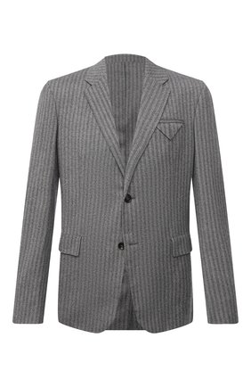 Мужской шерстяной пиджак BOTTEGA VENETA серого цвета по цене 177500 руб., арт. 648916/V0EV0 | Фото 1 Мужской шерстяной пиджак BOTTEGA VENETA серого цвета, арт. 648916/V0EV0 | Фото 1