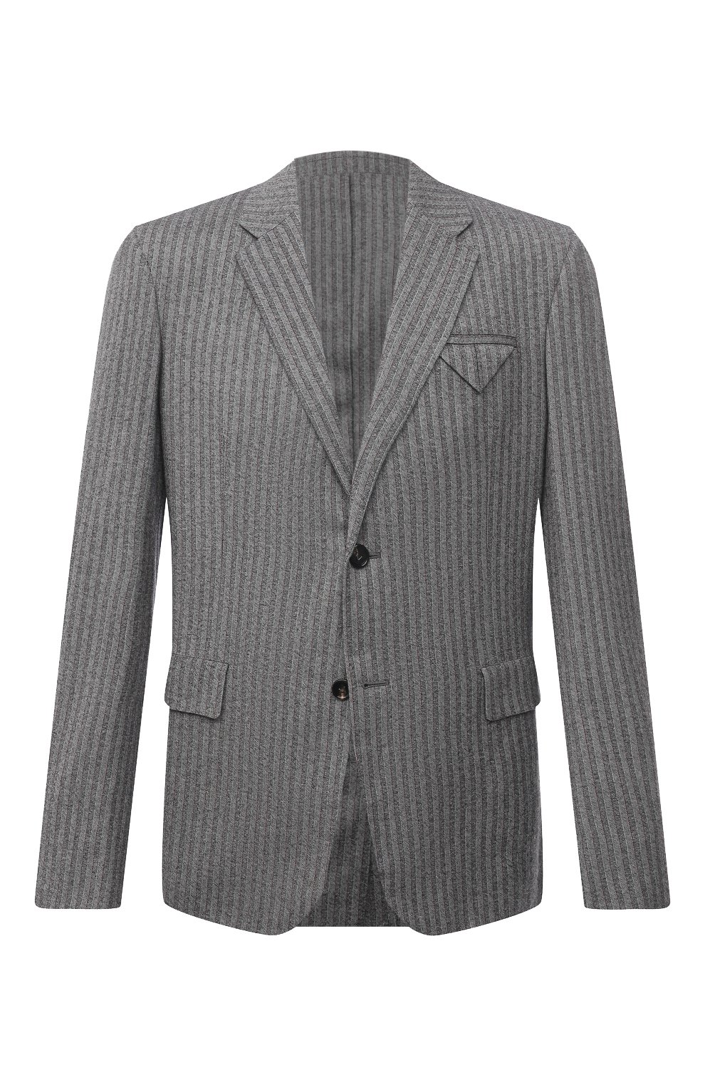Шерстяной пиджак Bottega Veneta Серый 648916/V0EV0 5553773