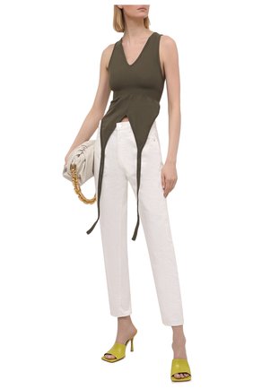 Женский топ HELMUT LANG хаки цвета по цене 13700 руб., арт. K10HW503 | Фото 2 Женский топ HELMUT LANG хаки цвета, арт. K10HW503 | Фото 2
