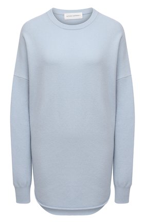 Женский кашемировый свитер EXTREME CASHMERE голубого цвета по цене 46650 руб., арт. 053/CREW H0P | Фото 1 Женский кашемировый свитер EXTREME CASHMERE голубого цвета, арт. 053/CREW H0P | Фото 1