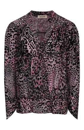 Женская блузка из вискозы и шелка ZADIG&VOLTAIRE черного цвета по цене 36400 руб., арт. SKCS0501F | Фото 1 Женская блузка из вискозы и шелка ZADIG&VOLTAIRE черного цвета, арт. SKCS0501F | Фото 1