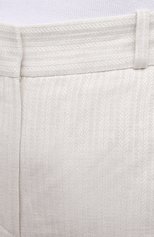Женские льняные шорты LORO PIANA белого цвета, арт. FAL6331 | Фото 5 (Женское Кросс-КТ: Шорты-одежда; Длина Ж (юбки, платья, шорты): Мини; Региональные ограничения белый список (Axapta Mercury): RU; Материал внешний: Лен; Стили: Кэжуэл)