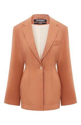 Женский жакет JACQUEMUS оранжевого цвета по цене 66800 руб., арт. 211JA02/103840 | Фото 1 Женский жакет JACQUEMUS оранжевого цвета, арт. 211JA02/103840 | Фото 1