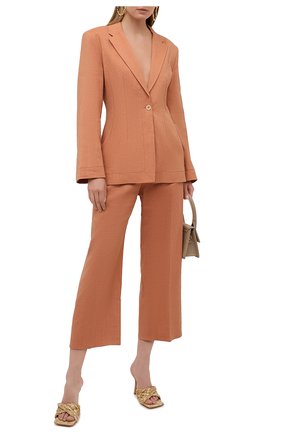 Женский жакет JACQUEMUS оранжевого цвета по цене 66800 руб., арт. 211JA02/103840 | Фото 2 Женский жакет JACQUEMUS оранжевого цвета, арт. 211JA02/103840 | Фото 2