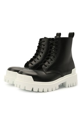 Женские кожаные ботинки strike BALENCIAGA черного цвета по цене 55950 руб., арт. 590974/WA967 | Фото 1 Женские кожаные ботинки strike BALENCIAGA черного цвета, арт. 590974/WA967 | Фото 1