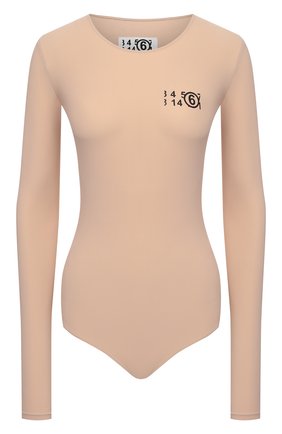 Женское боди MM6 бежевого цвета по цене 20800 руб., арт. S62NA0044/S20518 | Фото 1 Женское боди MM6 бежевого цвета, арт. S62NA0044/S20518 | Фото 1