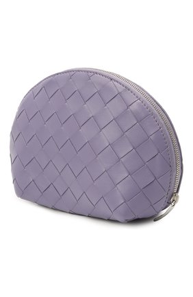 Женская кожаная косметичка BOTTEGA VENETA сиреневого цвета по цене 47250 руб., арт. 608064/VCPP2 | Фото 2 Женская кожаная косметичка BOTTEGA VENETA сиреневого цвета, арт. 608064/VCPP2 | Фото 2