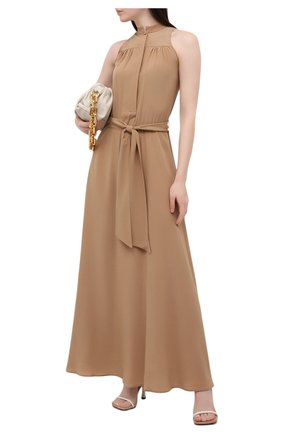 Женское шелковое платье KITON бежевого цвета по цене 195500 руб., арт. D51326K05T49 | Фото 2 Женское шелковое платье KITON бежевого цвета, арт. D51326K05T49 | Фото 2