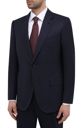 Мужской шерстяной костюм ZEGNA COUTURE темно-синего цвета по цене 470000 руб., арт. 922N00/21L2N5 | Фото 2 Мужской шерстяной костюм ZEGNA COUTURE темно-синего цвета, арт. 922N00/21L2N5 | Фото 2 (Материал подклада: Купро; Материал внешний: Шерсть; Рукава: Длинные; Стили: Классический; Костюмы М: Однобортный)