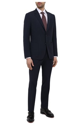 Мужской шерстяной костюм Z ZEGNA темно-синего цвета по цене 143000 руб., арт. 924737/2X7YGX | Фото 1 Мужской шерстяной костюм Z ZEGNA темно-синего цвета, арт. 924737/2X7YGX | Фото 1 (Материал внешний: Шерсть; Рукава: Длинные; Стили: Классический; Костюмы М: Однобортный)
