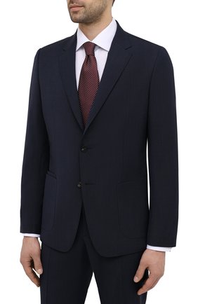 Мужской шерстяной костюм Z ZEGNA темно-синего цвета по цене 143000 руб., арт. 924737/2X7YGX | Фото 2 Мужской шерстяной костюм Z ZEGNA темно-синего цвета, арт. 924737/2X7YGX | Фото 2 (Материал внешний: Шерсть; Рукава: Длинные; Стили: Классический; Костюмы М: Однобортный)