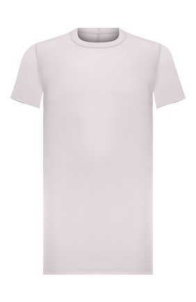 Мужская хлопковая футболка RICK OWENS светло-серого цвета, арт. RU21S6251/JA | Фото 1 (Рукава: Короткие; Длина (для топов): Удлиненные; Материал внешний: Хлопок; Принт: Без принта; Стили: Минимализм)
