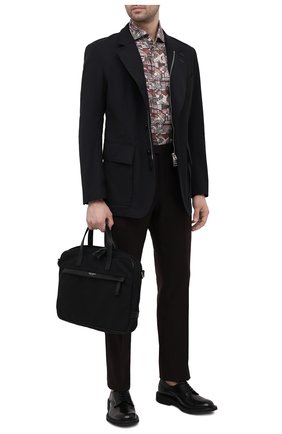 Мужская текстильная сумка для ноутбука GIORGIO ARMANI черного цвета по цене 110000 руб., арт. Y2P264/YI69E | Фото 2 Мужская текстильная сумка для ноутбука GIORGIO ARMANI черного цвета, арт. Y2P264/YI69E | Фото 2 (Ремень/цепочка: На ремешке; Материал: Текстиль; Размер: large)
