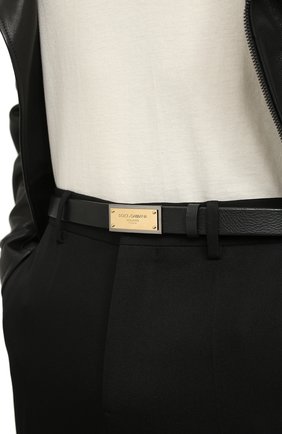 Мужской кожаный ремень DOLCE & GABBANA черного цвета по цене 34100 руб., арт. BC4591/AV480 | Фото 2 Мужской кожаный ремень DOLCE & GABBANA черного цвета, арт. BC4591/AV480 | Фото 2