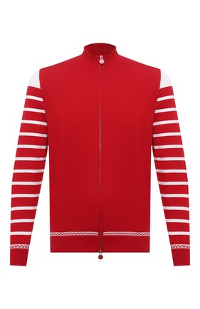 Мужской хлопковый кардиган KITON красного цвета по цене 160500 руб., арт. UK1260 | Фото 1 Мужской хлопковый кардиган KITON красного цвета, арт. UK1260 | Фото 1