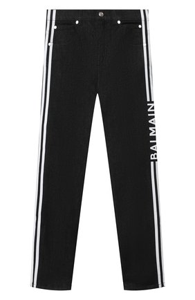 Детские джинсы BALMAIN черного цвета по цене 41950 руб., арт. 6O6620 | Фото 1 Детские джинсы BALMAIN черного цвета, арт. 6O6620 | Фото 1