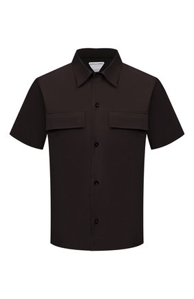 Мужская хлопковая рубашка BOTTEGA VENETA темно-коричневого цвета по цене 52850 руб., арт. 652051/VKIX0 | Фото 1 Мужская хлопковая рубашка BOTTEGA VENETA темно-коричневого цвета, арт. 652051/VKIX0 | Фото 1