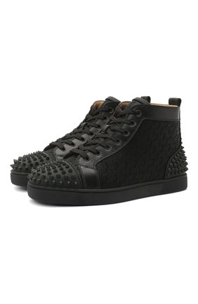 Мужские комбинированные кеды lou spikes 2 CHRISTIAN LOUBOUTIN черного цвета по цене 85850 руб., арт. 1210802/L0U SPIKES 2 FLAT | Фото 1 Мужские комбинированные кеды lou spikes 2 CHRISTIAN LOUBOUTIN черного цвета, арт. 1210802/L0U SPIKES 2 FLAT | Фото 1